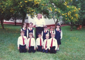 Primer grado de la Escuela Santa Cruz de Hohenau